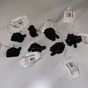 Metal works leaves black cast iron drawer handles